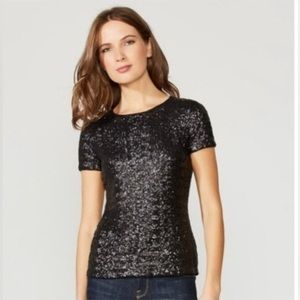 Bailey/44 Celebration Black Sequin Tee Size XS